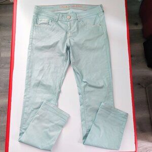 Mexx Jeans straight glossy metallic mint women's size W30/L33